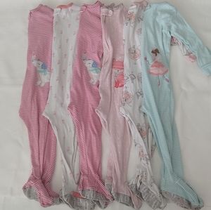 6pc Footed Pajama Lot